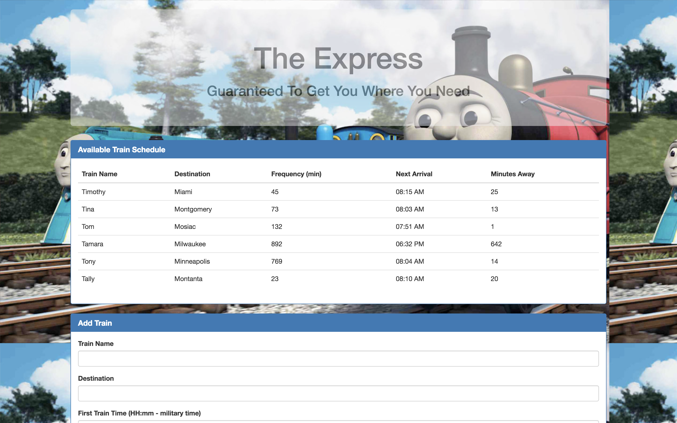 Train-Schedule
